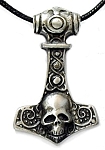 Colar Thors Hammer skull
