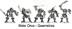 Meio Orcs Guerreiros - miniaturas rpg