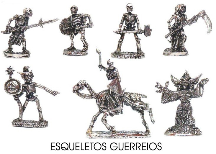 Esqueletos Guerreiros - lote de miniaturas rpg